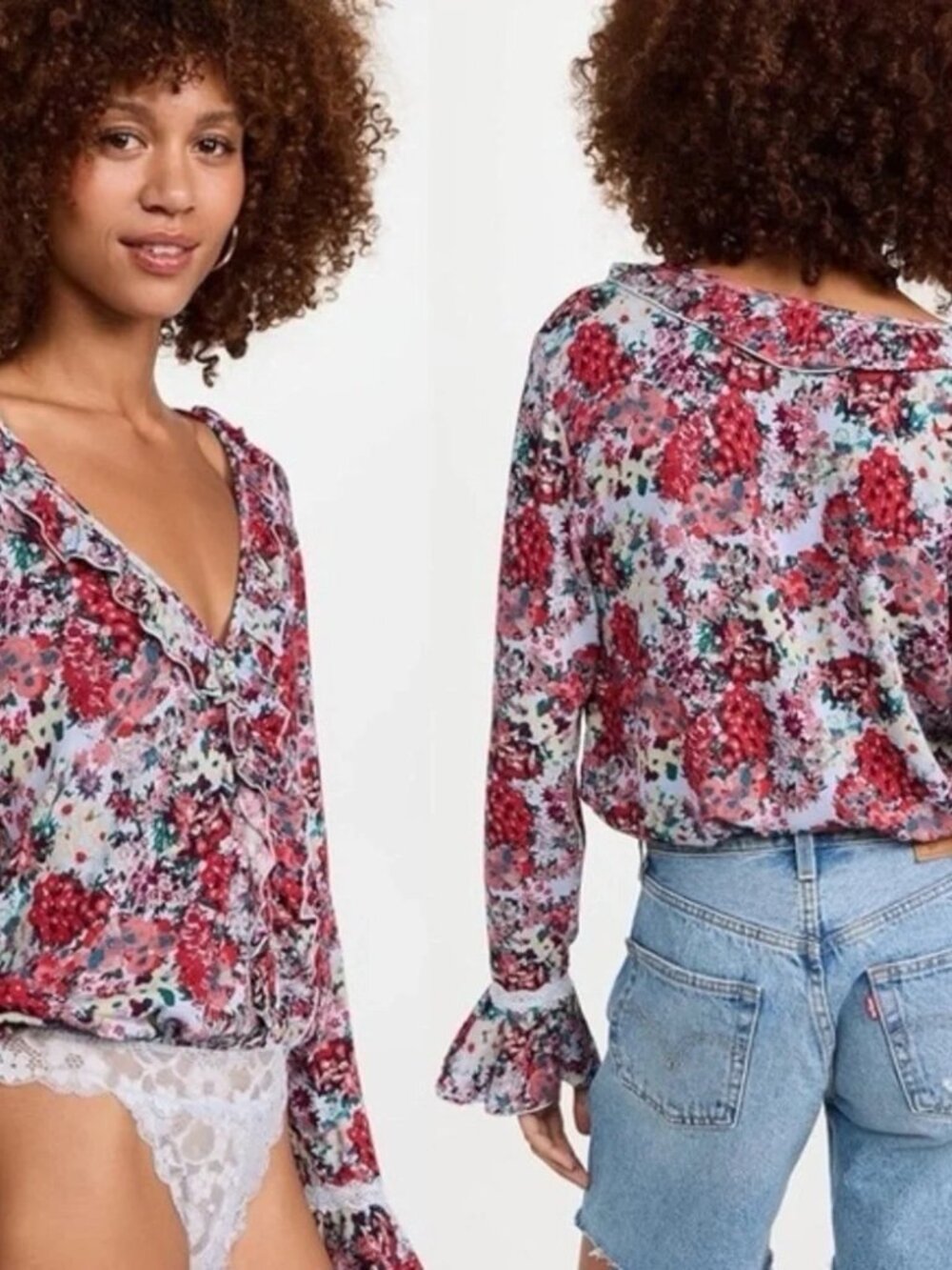 Free People Intimately Heat Wave Bodysuit in Rose Garden | Revolve in Small